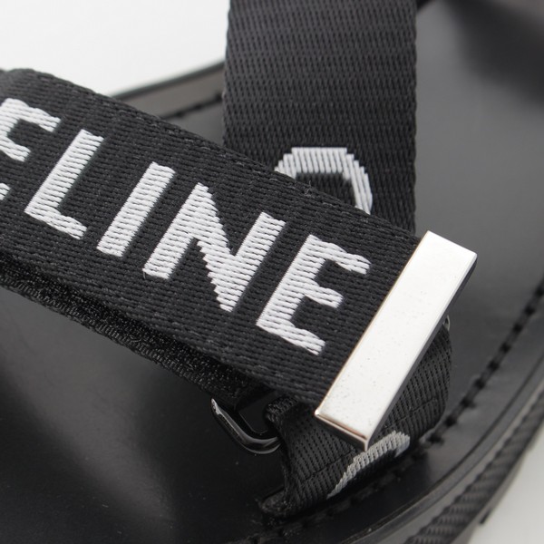 セリーヌ CELINE 22ss レオ ストラッピー ロゴストラップ サンダル 345672208C.38AW ブラック 35 中古 通販 retro  レトロ