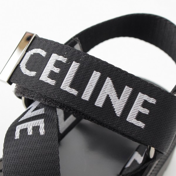 セリーヌ CELINE 22ss レオ ストラッピー ロゴストラップ サンダル 345672208C.38AW ブラック 35 中古 通販 retro  レトロ