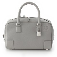 ロエベ LOEWE アマソナ23 ソフトグレインカーフ 2way ショルダー ハンドバッグ パールグレー