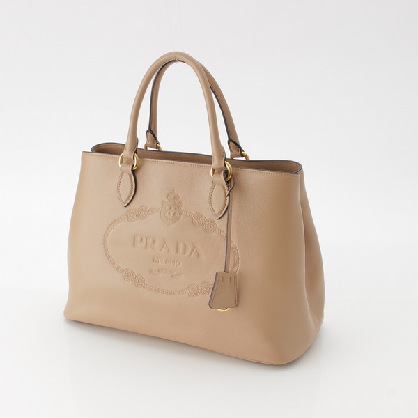 プラダ PRADA ヴィッテロダイノ レザー カナパロゴ 2way ショルダー ハンドバッグ 1BA579 カメオ ピンクベージュ 中古 通販  retro レトロ