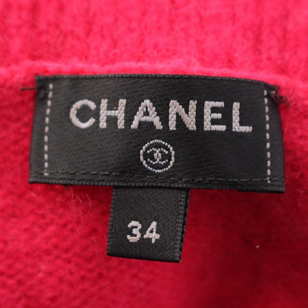 シャネル CHANEL カシミヤ シルク ココマーク スター タートルネック ニット セーター プルオーバー トップス P74521 ピンク 34  中古 通販 retro レトロ