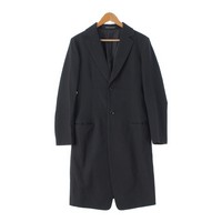 ヨウジヤマモト Yohji Yamamoto プリュスノアール ＋noir ウール 2B 変形 チェスター ロング コート アウター NX-J01-100 ブラック 2