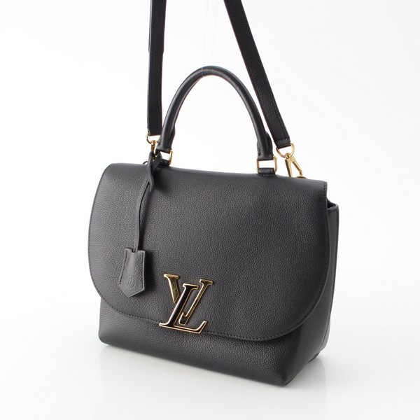 ルイヴィトン LOUIS VUITTON ヴォルタ カーフレザー LV ロゴ 2way ショルダー ハンドバッグ ショルダーバッグ M53771  ゴールド金具 ブラック 中古 通販 retro レトロ