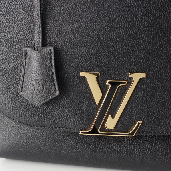 ルイヴィトン LOUIS VUITTON ヴォルタ カーフレザー LV ロゴ 2way ショルダー ハンドバッグ ショルダーバッグ M53771  ゴールド金具 ブラック 中古 通販 retro レトロ