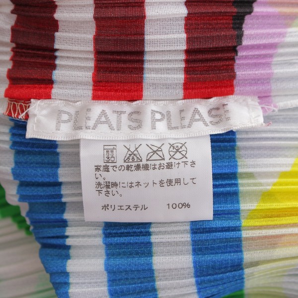 プリーツプリーズ イッセイミヤケ PLEATS PLEASE ISSEY 07年 半袖 総柄 カットソー トップス Tシャツ PP71‐JK576  マルチカラー 3 中古 通販 retro レトロ