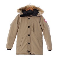 カナダグース CANADA GOOSE JASPER ポリエステル ファー ワッペン ダウンジャケット コート 68F8490 ベージュ XS