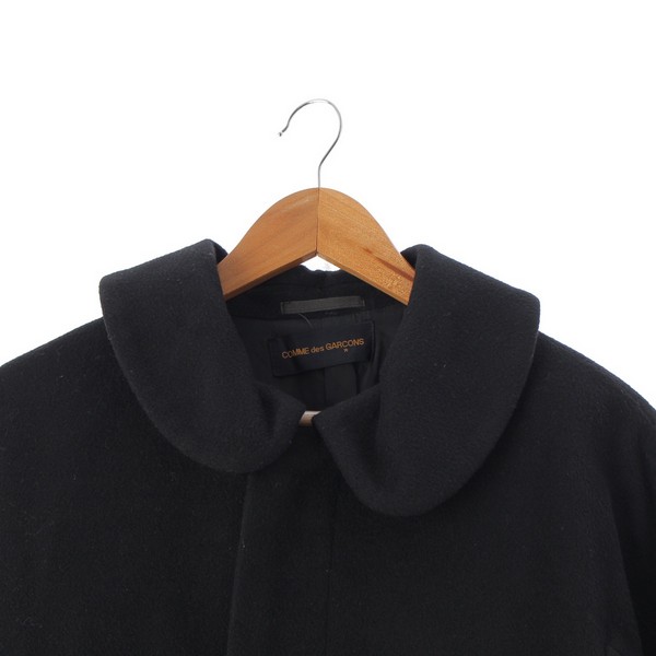 コムデギャルソン COMME des GARCONS 92AW ウール 丸襟 オーバーサイズ ロング コート アウター GC-050260 ブラック  中古 通販 retro レトロ