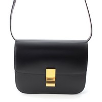 セリーヌ CELINE クラシックボックス レザー ショルダーバッグ クロスボディ ブラック