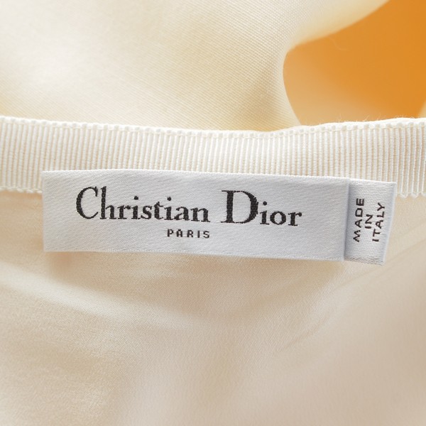 クリスチャンディオール Christian Dior 24年 ウール シルク サロペット ワンピース ドレス 411R02A1212 ホワイト  クリーム 42 中古 通販 retro レトロ