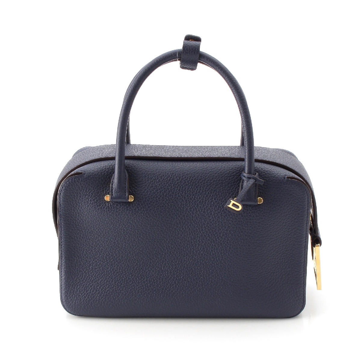 デルヴォー Delvaux クールボックスMM トリヨンソフトレザー 2way ショルダー ハンドバッグ ゴールド金具 ネイビー 中古 通販  retro レトロ