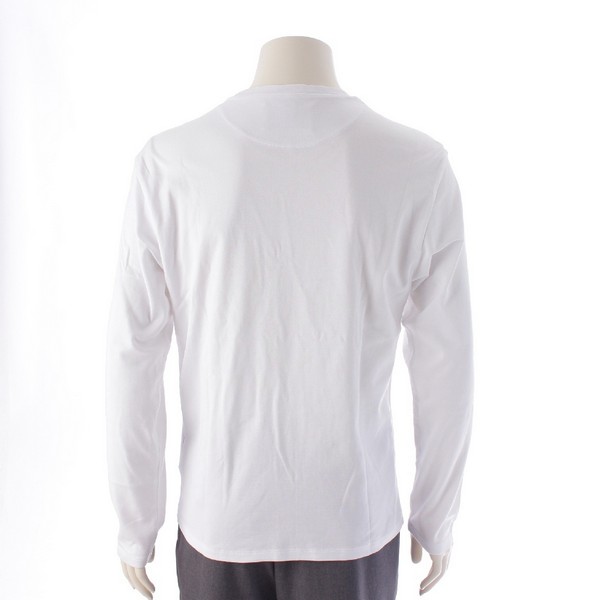 プラダ PRADA 22SS コットン トライアングルロゴ 長袖Ｔシャツ ロンT トップス カットソー UJL68A ホワイト M 中古 通販  retro レトロ