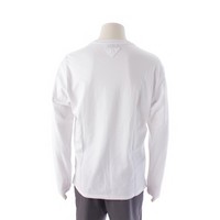 プラダ PRADA 21SS コットン トライアングル ポケット 長袖Ｔシャツ ロンT トップス カットソー UJL23A ホワイト L