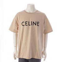 セリーヌ CELINE コットン ロゴプリント 半袖Ｔシャツ トップス カットソー 2X681671Q ベージュ L