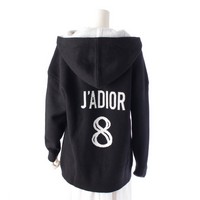 ディオール Dior カシミヤ J'ADIOR 8 バックロゴ フード ニット パーカー フーディ― セーター トップス 844D92AM009 ブラック 36