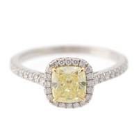 ティファニー TIFFANY&Co. ソレスト イエローダイヤ 0.96ct FIY VG IF リング 指輪 ジュエリー Pt950 AU750 K18YG イエロー 3.6g