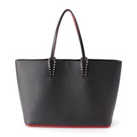 クリスチャンルブタン Christian Louboutin カバタ CABATA レザー ポーチ付 スタッズ トートバッグ 3205218CM53 ブラック