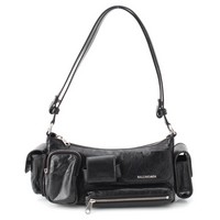 バレンシアガ BALENCIAGA スーパービジー レザー マルチポケット ショルダーバッグ クロスボディ 802227 ブラック