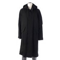 ヨウジヤマモトプールオム Yohji Yamamoto POUR HOMME 縮絨ウール フード付き ロング モッズコート アウター HX-C08-105 ブラック 4