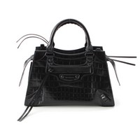 バレンシアガ BALENCIAGA ネオクラシック シティ クロコ調 2WAY ショルダー ハンドバッグ 638521 ブラック