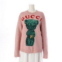 グッチ GUCCI ウール テディベア ニット セーター トップス 523013 ピンク M