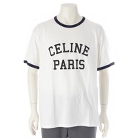 セリーヌ CELINE コットン ルーズ ロゴ 半袖Ｔシャツ トップス 2X45M671Q ホワイト M