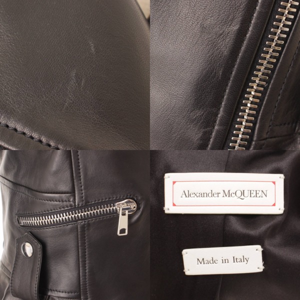 アレキサンダーマックイーン(Alexander McQueen) ラムレザー ペプラム