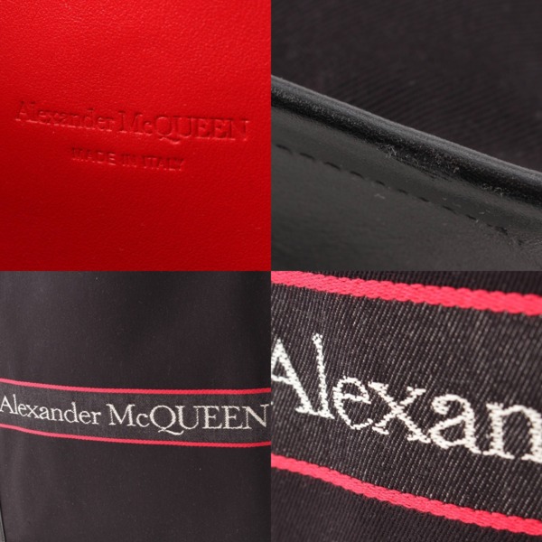 アレキサンダーマックイーン Alexander McQueen メンズ レザー×キャンバス ロゴ トートバッグ ブラック 中古 通販 retro レトロ