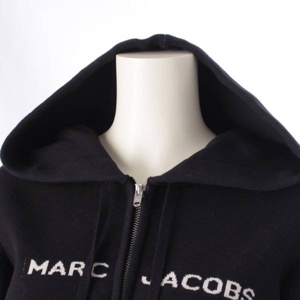 マークジェイコブス Marc jacobs ロゴ コットン×ナイロン ジップアップパーカー N603C02RE21 ブラック S 中古 通販  retro レトロ