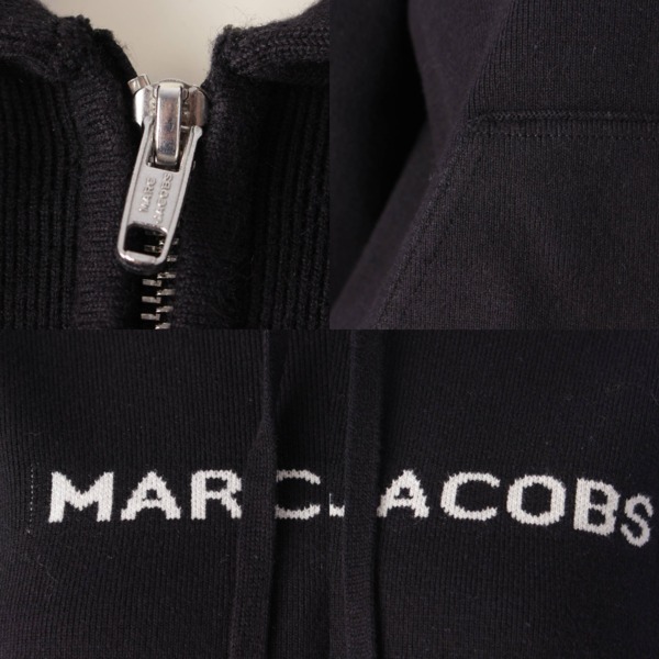 マークジェイコブス Marc jacobs ロゴ コットン×ナイロン ジップアップパーカー N603C02RE21 ブラック S 中古 通販  retro レトロ