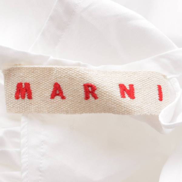 マルニ Marni 22SS コットンポプリン ギャザーショルダーブラウス ...