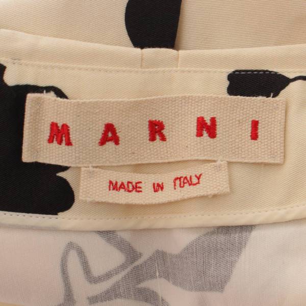 マルニ(Marni) 19AW フラワープリント ラップスカート アイボリー