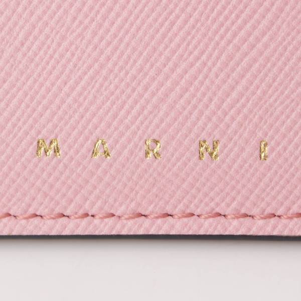 マルニ(Marni) PVC カードケース パスケース 定期入れ ピンク×ホワイト
