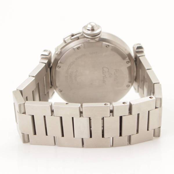 カルティエ(Cartier) パシャC ビッグデイト 自動巻き 腕時計 W31055M7 ホワイト×シルバー 中古 通販 retro レトロ