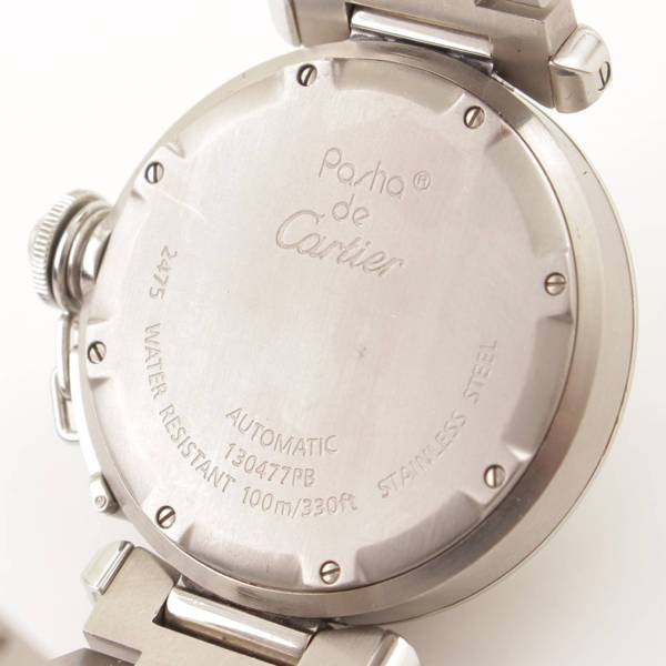 カルティエ(Cartier) パシャC ビッグデイト 自動巻き 腕時計 W31055M7 ホワイト×シルバー 中古 通販 retro レトロ