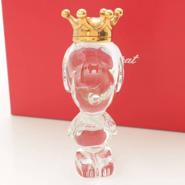 バカラ(BACCARAT) キング スヌーピー 王冠 クリスタル ガラス オブジェ 