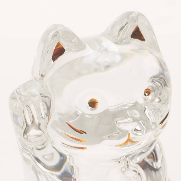 バカラ(BACCARAT) 招き猫 2体セット オブジェ クリスタルガラス ガラス