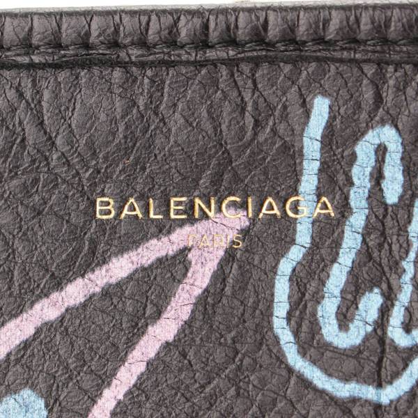 バレンシアガ BALENCIAGA エクスプローラー 535334 グラフィティペイント  カバン メンズ レディース クラッチバッグ レザー ブラック ブラック×マルチカラー 未使用