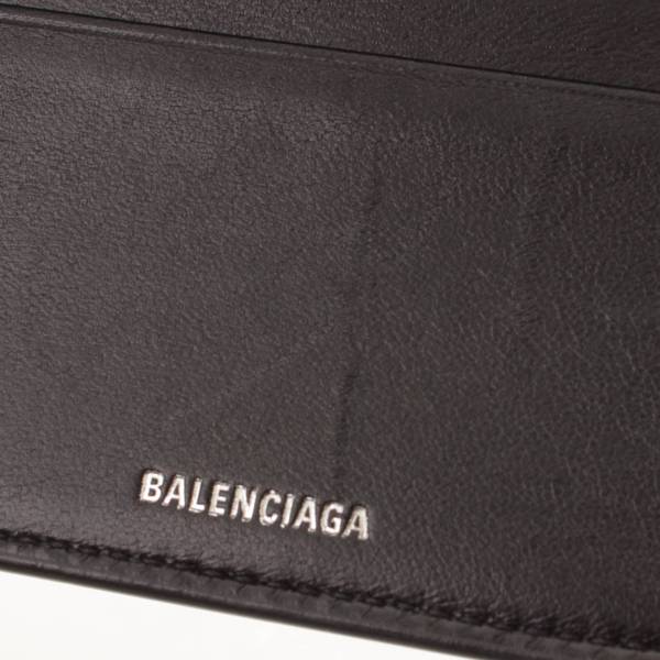 バレンシアガ(Balenciaga) ペーパー コンパクト ウォレット 三つ折り財布 615653 ブラック 中古 通販 retro レトロ