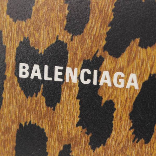 バレンシアガ(Balenciaga) レオパード柄 レザー 二つ折り財布
