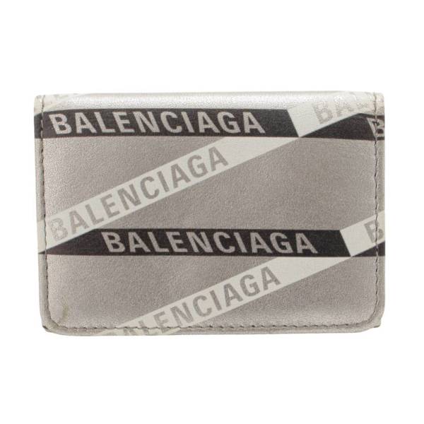 バレンシアガ(Balenciaga) ロゴ コンパクトウォレット 三つ折り財布 ...