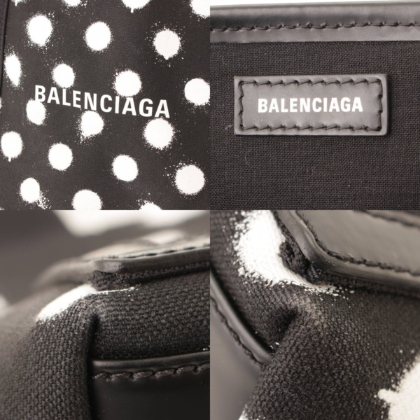 バレンシアガ(Balenciaga) スモールカバス スプレー ドットプリント ハンドバッグ 339933 ブラック 中古 通販 retro レトロ