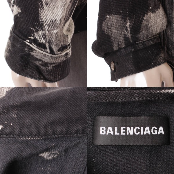 バレンシアガ(Balenciaga) メンズ 19SS ペイント デニム ジャケット