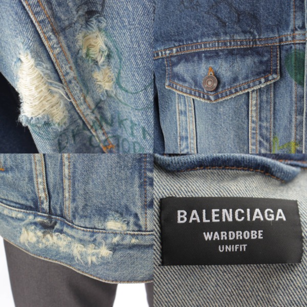 バレンシアガ Balenciaga メンズ 22SS グラフィティ ダメージ加工