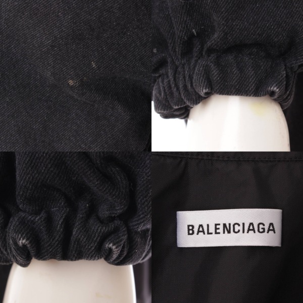 バレンシアガ(Balenciaga) 19AW デニム切り替え ロゴ ポプリン