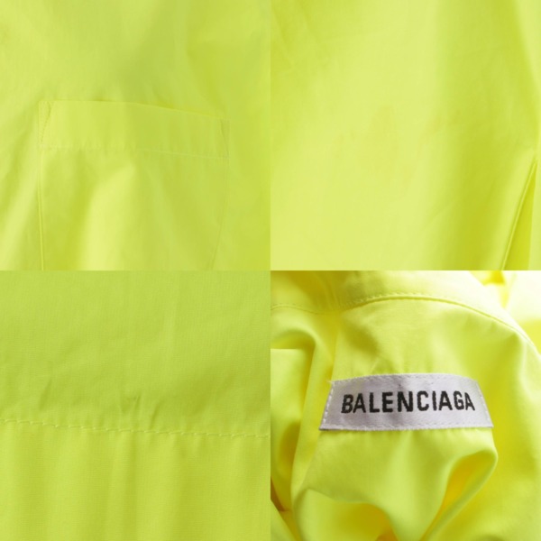 バレンシアガ Balenciaga ノースリーブ コットン シャツワンピース 576677 イエロー 32 中古 通販 retro レトロ