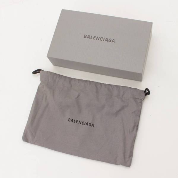 バレンシアガ(Balenciaga) レザー ロゴ ラウンドファスナー長財布