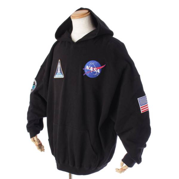 バレンシアガ(Balenciaga) NASA スペース フーディ パーカー 651799 ブラック XS 中古 通販 retro レトロ