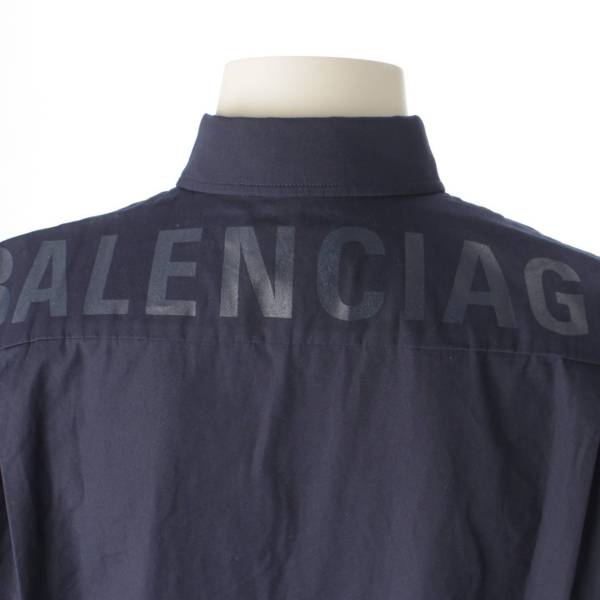 バレンシアガ Balenciaga メンズ バックロゴ コットン 半袖 シャツ 