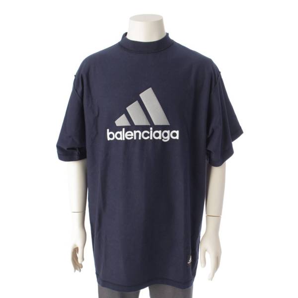 サイズSBALENCIAGA　バレンシアガ　ビッグTシャツ　ネイビー　Sサイズ