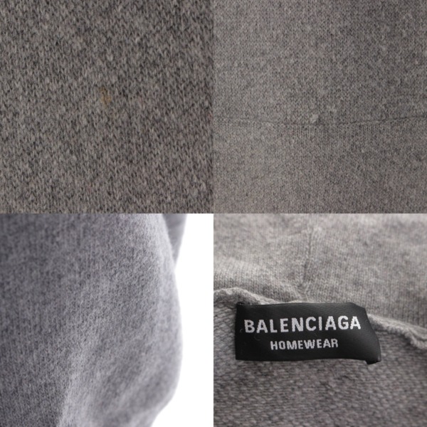 バレンシアガ Balenciaga 21年 メンズ カシミヤ ロゴ パーカー フーディ トップス 675300 グレー 2 中古 通販 retro  レトロ